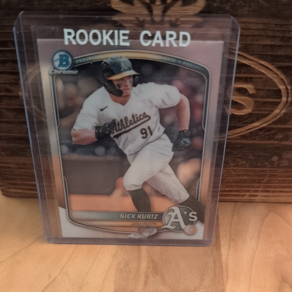 2025 Bowman Chrome Prospects Nick Kurtz Rookie Card AL ROY Athletics 🔥🔥🔥